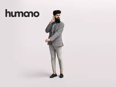 Humano Woman opening car 2011-8 3D model