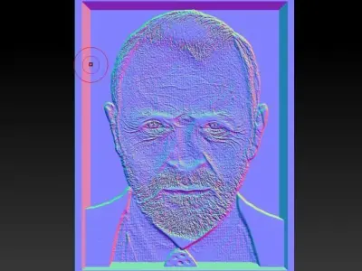 Anthony Hopkins portrait picture in frame  Free 3D print model