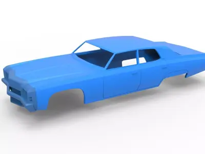 Shell Chevrolet Impala 1972 4 doors Scale 1 to 24 3D print model