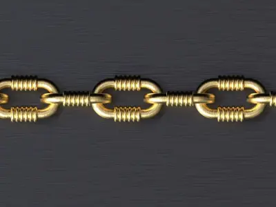 Tiffany chain link bracelet or necklace sizes pack 3D print model