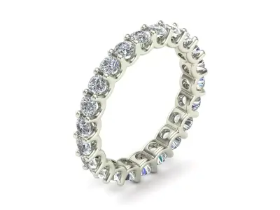 U Shaped Eternity Ring 2 point 2 mm stone size swiss 10 and EU50 3D print model