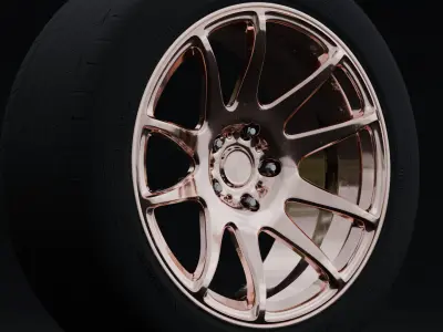 ESR SR08 Aftermarket Wheel Low-poly 3D model