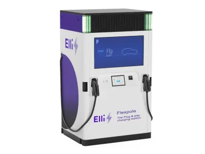 Flexpole the Flexible Fast EV Charging Station by Elli 3D model