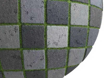 Grass Stone Materials5- By 3 color Pbr By Sbsar 4k Texture