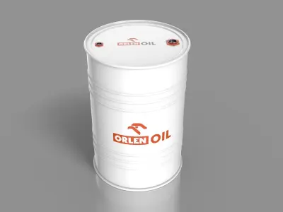Realistic Orlen Oil Barrel 3D Model Low-poly 3D model