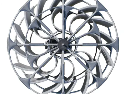 Wind turbine Low-poly 3D model