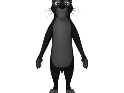 Panther Cartoon 3D model