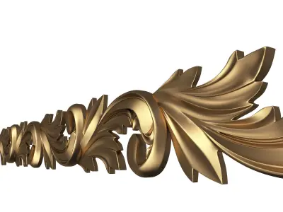 Ornament Element Molding 020 Low-poly 3D model