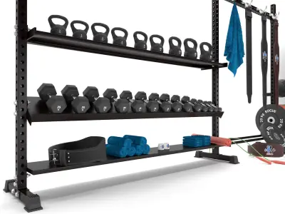 Gym-Tools-Fitness-Body-Building-big-set-2 gym equipment rack ... 3D model