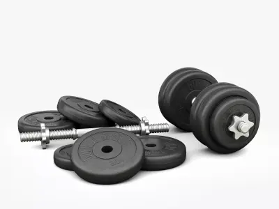 Dumbbell set of dumbbells 3D model