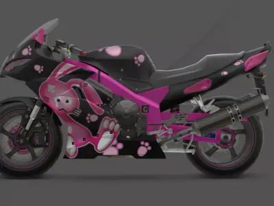 Firehawk V4  Futuristic Racing Bike 3D Model Free low-poly 3D model