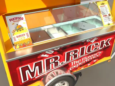 Fast food cart 3D model