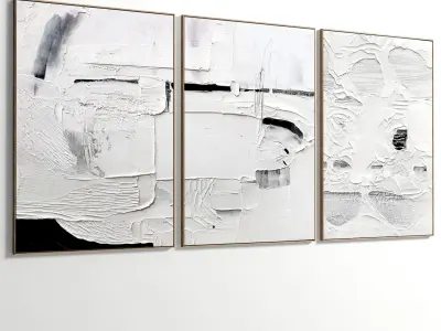 Abstract Painting Set of 3 pieces - No 38 Low-poly 3D model