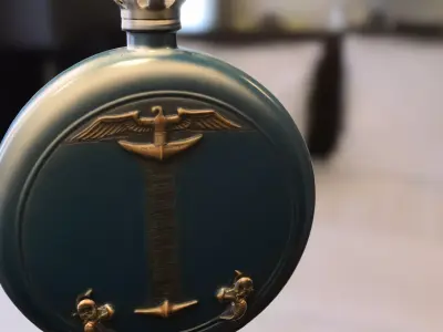 Nautical Ship Emblem Flask Low-poly 3D model