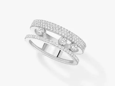 Messika Ring Gold 3D print model