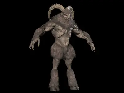 Baphomet demon Low-poly 3D model