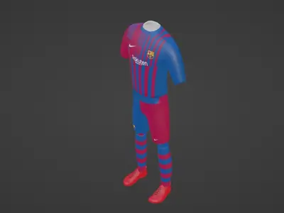 Barcelona Sportwear Low-poly 3D model