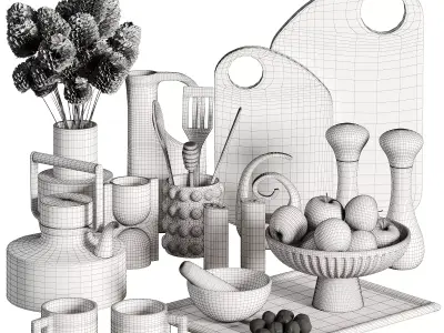 kitchen accessories 013 Low-poly 3D model