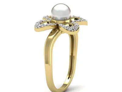 Solitaire Engagement Ring Stone model 3D print model