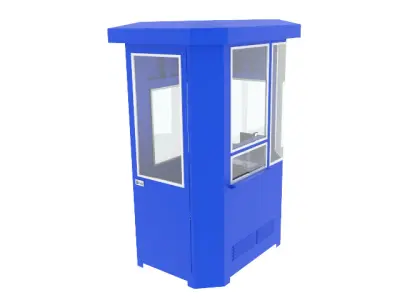Parking Booth Low-poly 3D model