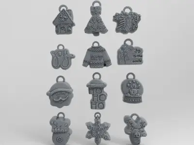christmas tree decors  3D print model