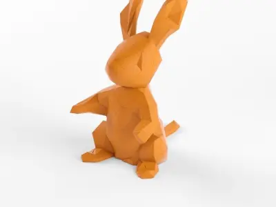 Low Poly Rabbit Cat Dog Squirrel Seal Animals Set Pack Lowpoly Low-poly 3D model