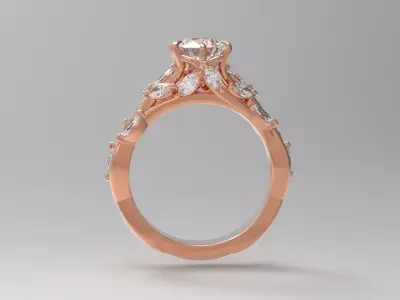 R 224 Round 1ct 3D print model