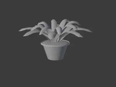 Simple flower pot Free low-poly 3D model