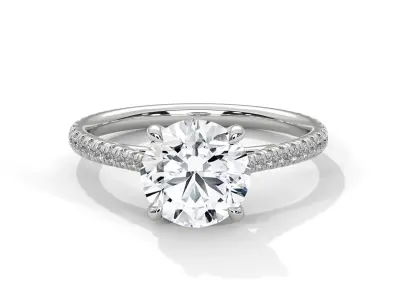 solitaire ring with detail images and 360 render videos 18 3D print model