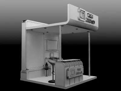 Booth Exhibition Stand a599c 3D model