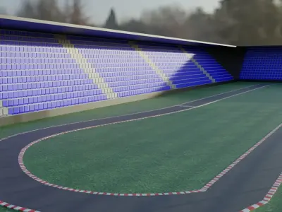  Race Track Low-poly 3D model