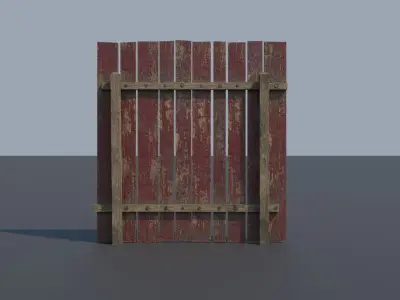 Realistic Wooden Fence - Game-Ready Asset Free low-poly 3D model