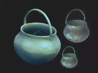 old pot Low-poly 3D model