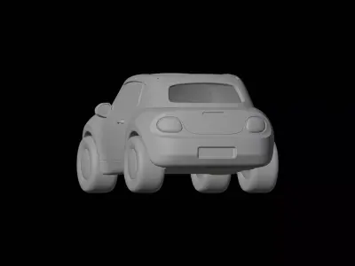 Stylized Cartoon Car 3D Printable Model 3D print model