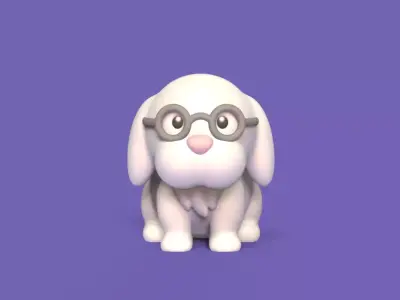 Bunny Glasses 3D print model