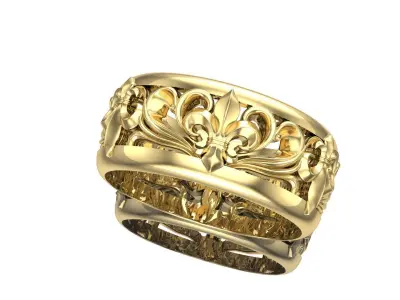 arabesque ring hoop 3D print model