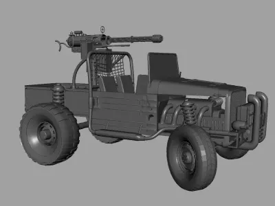 Armored Military Truck 3D model