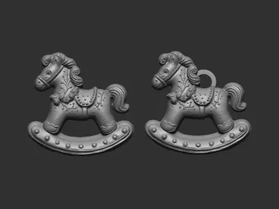 christmas horse decoration 3D print model