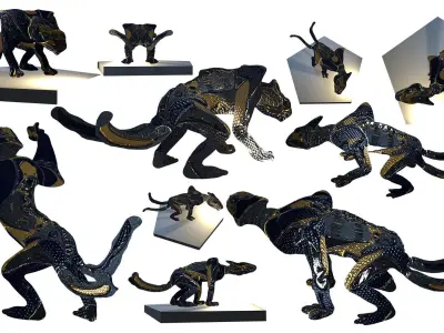 Low poly rigged creature E-Thed Low-poly 3D model