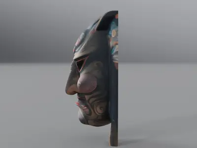 japanese mask 3D model