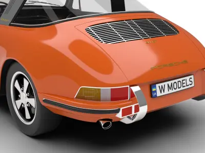 Porsche 911 Targa 1967 3d model  3D model