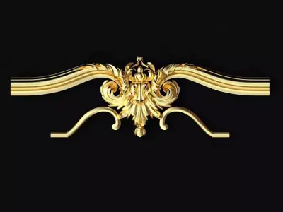 Central decor ornament for furniture 3D model 720