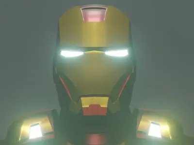 Avengers Iron Man Mark LXXXV suit 3D Model with Mjolnir 3D model