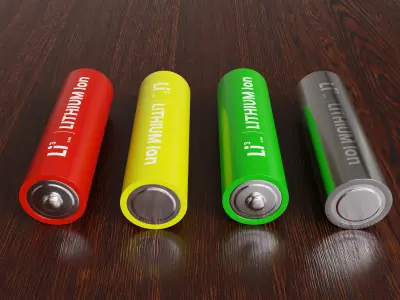 AA Lithium Battery 3D model