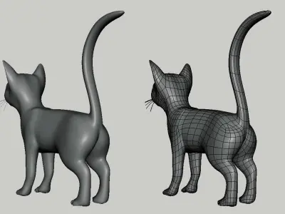 Cat Model Low-poly 3D model order