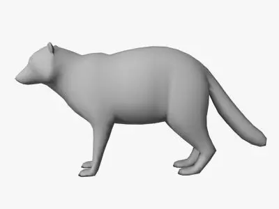 Low Poly Raccoon bear Low-poly 3D model
