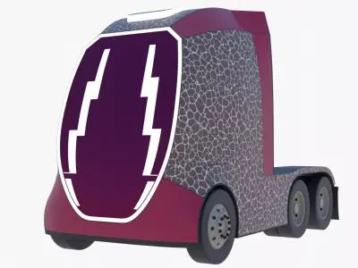 Future semitruck XV PBR 3D model