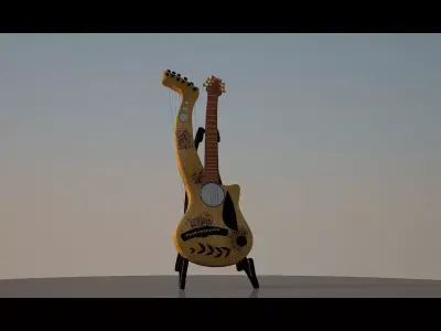 guitar Free low-poly 3D model