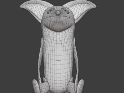 Stuffed Fox Low-poly 3D model