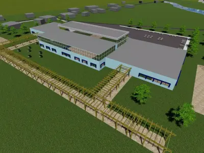 a village project for development 3D model